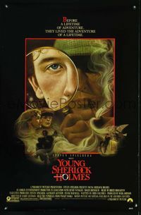 1x497 YOUNG SHERLOCK HOLMES 1sheet '85 Steven Spielberg, Nicholas Rowe, really cool detective art!