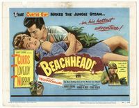 1y042 BEACHHEAD TC '54 United States Marine Tony Curtis makes the jungle steam with Mary Murphy!