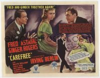 1y060 CAREFREE title card '38 Fred Astaire & Ginger Rogers dancing together again, Irving Berlin