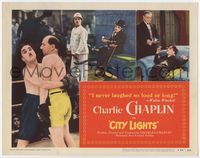1y067 CITY LIGHTS TC R50 images of Charlie Chaplin boxing, in rich man's house, and with flower!