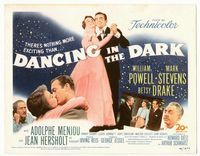 1y079 DANCING IN THE DARK movie title lobby card '49 William Powell, Betsy Drake, Mark Stevens