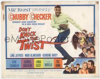 1y089 DON'T KNOCK THE TWIST title card '62 full-length image of dancing Chubby Checker, rock & roll!