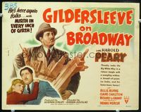 1y122 GILDERSLEEVE ON BROADWAY TC '43 great Harold Peary of radio fame is holding New York City!
