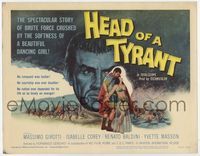 1y134 HEAD OF A TYRANT title card '60 Guiditta e Oloferne, Italian epic, no conquest was lustier!