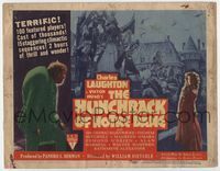 1y149 HUNCHBACK OF NOTRE DAME title card R47 Victor Hugo, best Charles Laughton & Maureen O'Hara!