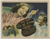 1y172 JOY OF LIVING title card '38 great image of laughing Irene Dunne & Douglas Fairbanks Jr.!