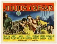 1y173 JULIUS CAESAR movie title lobby card '53 Marlon Brando, James Mason, Greer Garson, Shakespeare