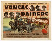 1y175 KANSAS RAIDERS title card '50 Audie Murphy, the fighting story of Quantrill's guerrillas!