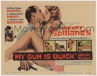 1y250 MY GUN IS QUICK title lobby card '57 Mickey Spillane, introducing Robert Bray as Mike Hammer!