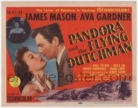 1y278 PANDORA & THE FLYING DUTCHMAN TC '51 romantic super close up of James Mason & Ava Gardner!