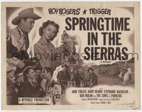 1y321 SPRINGTIME IN THE SIERRAS TC R52 Roy Rogers sings to pretty Jane Frazee & rides Trigger!