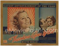1y342 THEODORA GOES WILD TC '36 smiling portrait of pretty Irene Dunne in the gayest entertainment!