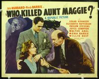 1y380 WHO KILLED AUNT MAGGIE TC '40 Wendy Barrie, John Hubbard, Edgar Kennedy & cool black cat!