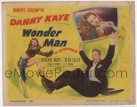 1y390 WONDER MAN movie title lobby card '45 Danny Kaye, sexy Virginia Mayo & Vera-Ellen!