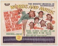 1y391 WORDS & MUSIC TC '49 Judy Garland, Lena Horne & musical all-stars, bio of Rodgers & Hart!