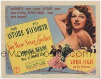 1y395 YOU WERE NEVER LOVELIER TC '42sexy huge image of barely-dressed Rita Hayworth,dancing w/Fred!
