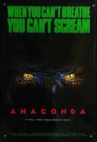 1z025 ANACONDA DS one-sheet movie poster '97 Jon Voight, Jennifer Lopez