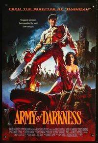 1z034 ARMY OF DARKNESS DS one-sheet movie poster '93 Sam Raimi, Bruce Campbell