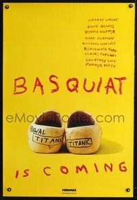 1z051 BASQUIAT teaser one-sheet movie poster '96 Jeffrey Wright, directed by Julian Schnabel!