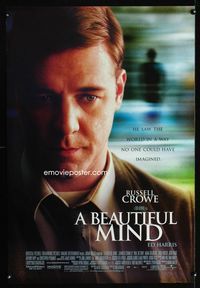 1z066 BEAUTIFUL MIND DS one-sheet movie poster '01 Russell Crowe, Ron Howard