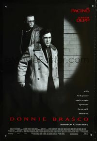 1z167 DONNIE BRASCO DS one-sheet movie poster '97 Al Pacino, Johnny Depp