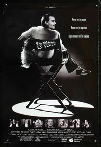 1z172 ED WOOD DS one-sheet '94 Tim Burton, Johnny Depp as the worst director ever, mostly true!