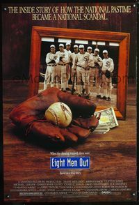 1z174 EIGHT MEN OUT one-sheet movie poster '88 baseball, John Sayles, Chicago Black Sox