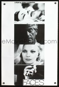 1z188 FACES 25x37 special poster R90 John Cassavetes cult classic, Gena Rowlands, Seymour Cassel