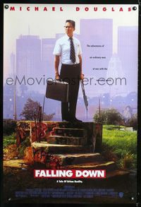 1z189 FALLING DOWN DS one-sheet movie poster '93 directed by Joel Schumacher, Michael Douglas