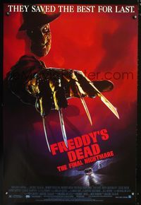 1z206 FREDDY'S DEAD one-sheet movie poster '91 Englund as Freddy Krueger!