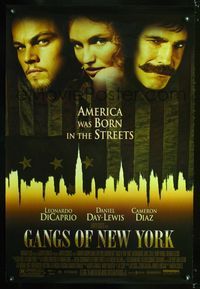 1z214 GANGS OF NEW YORK DS one-sheet '02 Scorsese, Leonardo DiCaprio, Cameron Diaz, Daniel Day-Lewis