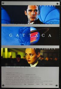 1z215 GATTACA DS one-sheet '97 Ethan Hawke, Uma Thurman, there is no gene for the human spirit!