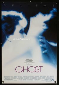 1z219 GHOST one-sheet movie poster '90 classic Patrick Swayze & Demi Moore romantic close up!