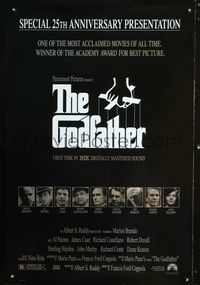 1z224 GODFATHER foil heavy stock one-sheet movie poster R97 Francis Ford Coppola crime classic!