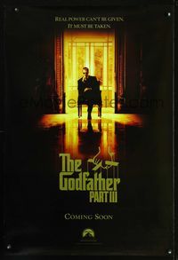 1z226 GODFATHER PART III DS Teaser one-sheet movie poster '90 Al Pacino, Andy Garcia