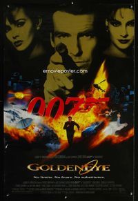 1z228 GOLDENEYE one-sheet movie poster '95 Pierce Brosnan as secret agent James Bond 007!