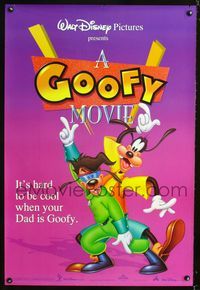 1z231 GOOFY MOVIE DS one-sheet movie poster '95 cartoon, Walt Disney kind of canine!