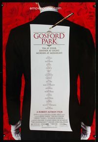 1z232 GOSFORD PARK DS one-sheet movie poster '01 Maggie Smith, Robert Altman