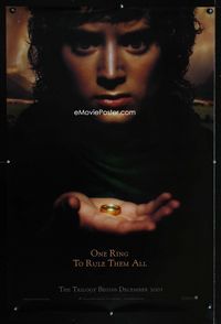 1z326 LORD OF THE RINGS: THE FELLOWSHIP OF THE RING teaser one-sheet '01 J.R.R. Tolkien, Elijah Wood
