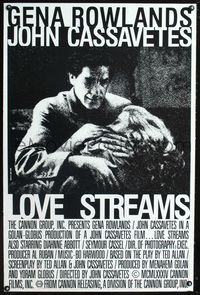 1z329 LOVE STREAMS hard to find one-sheet poster '84 great image of John Cassavetes & Gena Rowlands!