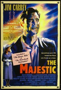 1z331 MAJESTIC DS one-sheet movie poster '01 great artwork of Jim Carrey!