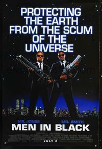1z347 MEN IN BLACK DS Advance one-sheet movie poster '97 Will Smith, Tommy Lee Jones