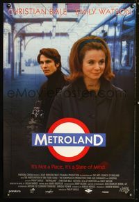 1z349 METROLAND one-sheet movie poster '97 Christian Bale, Emily Watson
