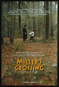 1z354 MILLER'S CROSSING Int'l Advance one-sheet movie poster '89 Coen Brothers!