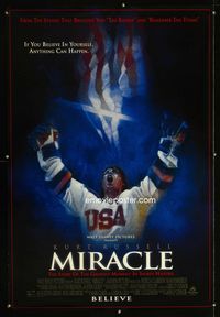 1z356 MIRACLE DS one-sheet movie poster '04 Kurt Russell,Olympic ice hockey!