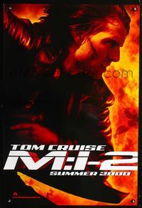 1z357 MISSION IMPOSSIBLE 2 DS teaser one-sheet movie poster '00 Tom Cruise, John Woo, Ving Rhames