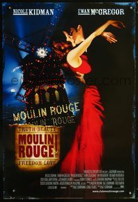1z362 MOULIN ROUGE DS Int'l Style E one-sheet movie poster '01 Nicole Kidman, Ewan McGregor
