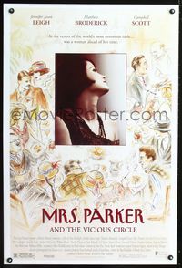 1z368 MRS. PARKER & THE VICIOUS CIRCLE 1sh '94 Jennifer Jason Leigh, Matthew Broderick, Selby art!