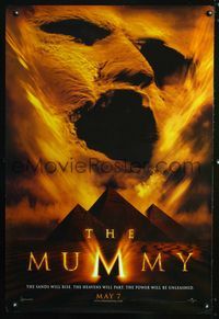 1z370 MUMMY DS teaser one-sheet movie poster '99 Brendan Fraser & Rachel Weisz in Egypt!