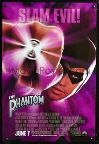 1z390 PHANTOM advance one-sheet movie poster '96 masked hero Billy Zane, Catherine Zeta-Jones